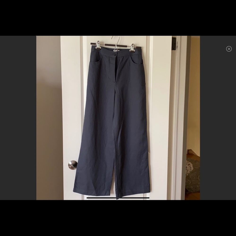 Wilfred free wide leg cropped charcoal pants